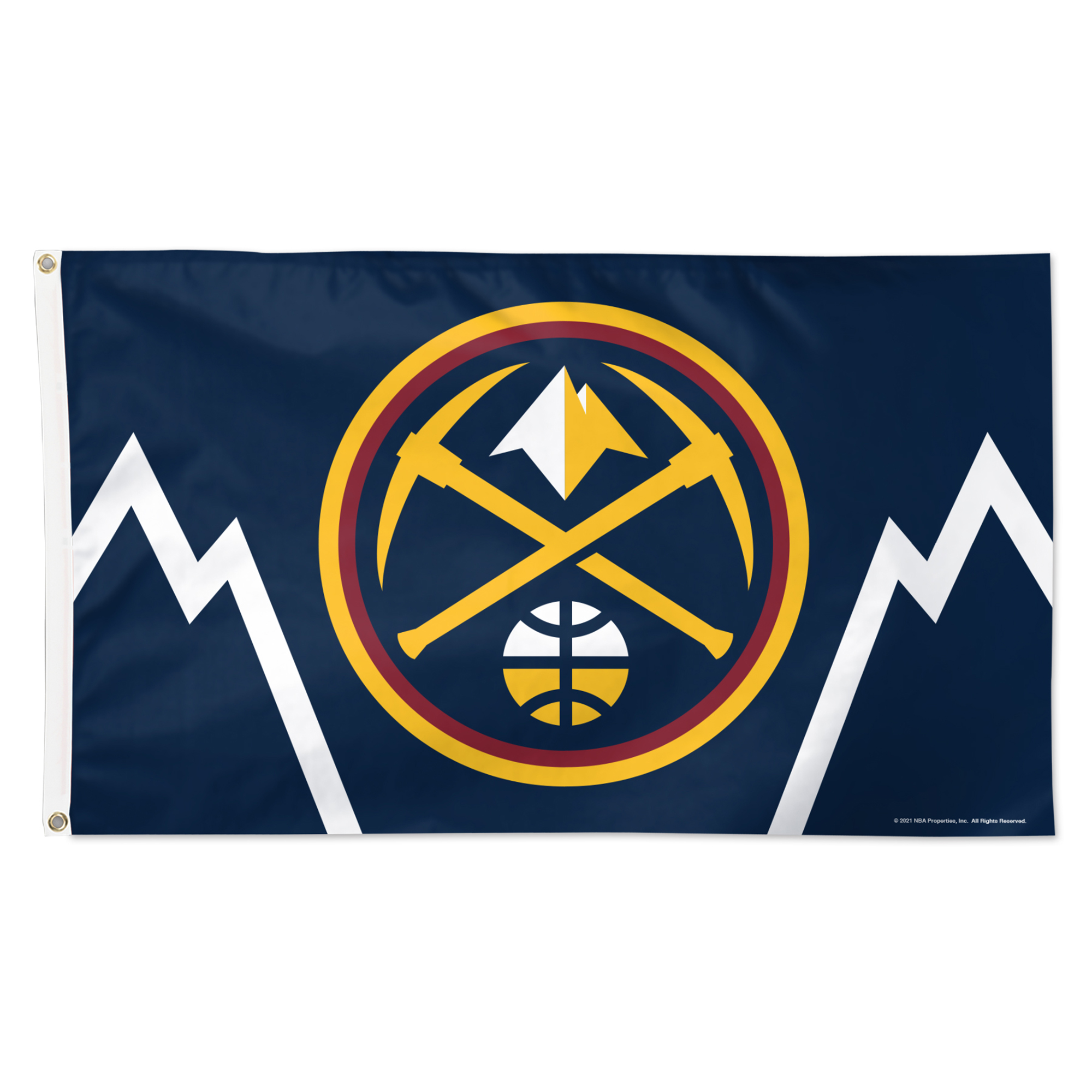 WinCraft Denver Nuggets 3' x 5' Horizontal Stripe Deluxe Single-Sided Flag