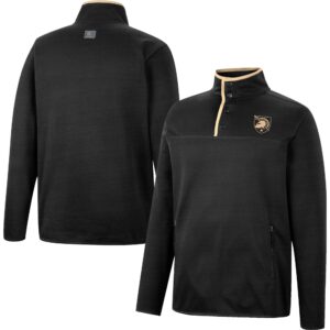 Men's Colosseum Black Army Black Knights Rebound Quarter-Snap Jacket