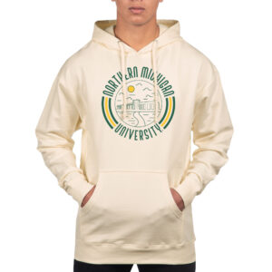 Men's Uscape Apparel Cream Northern Michigan Wildcats Standard Pullover Hoodie