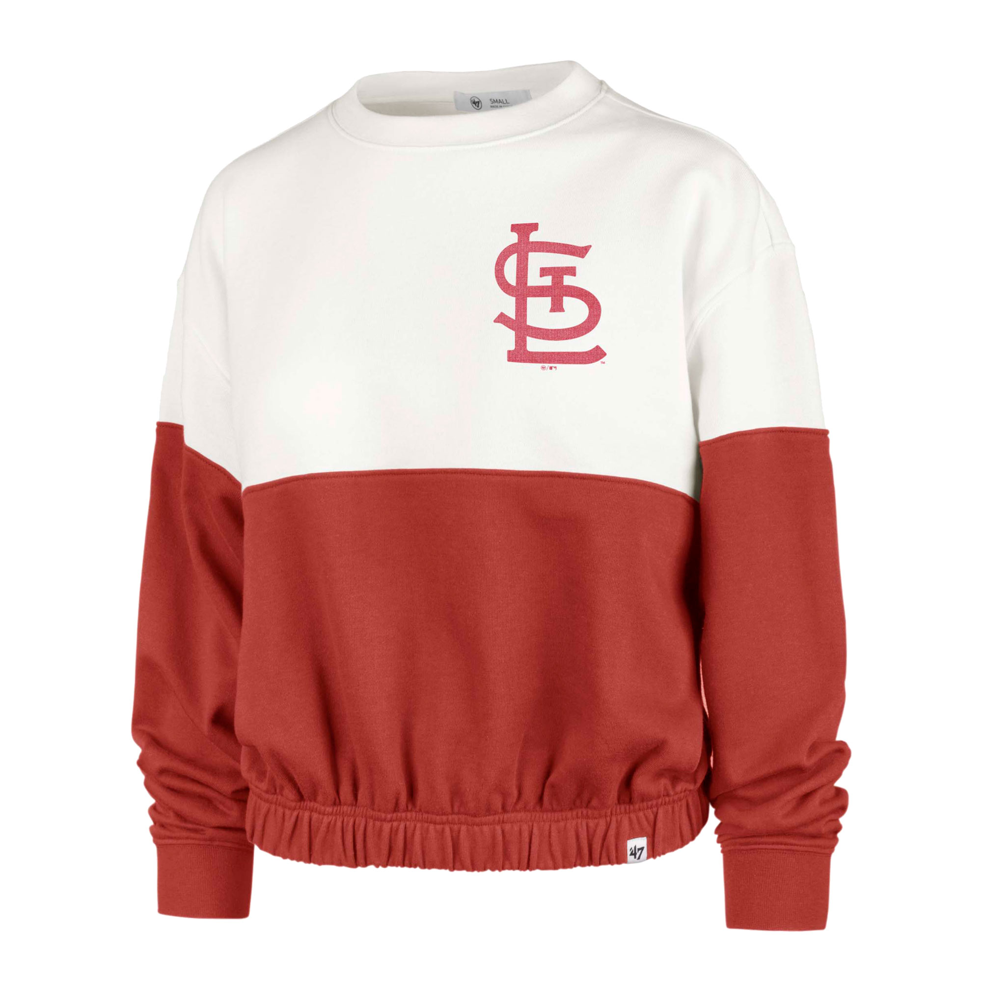 Women's '47 White/Red St. Louis Cardinals Take Two Bonita Pullover Sweatshirt - Image 3