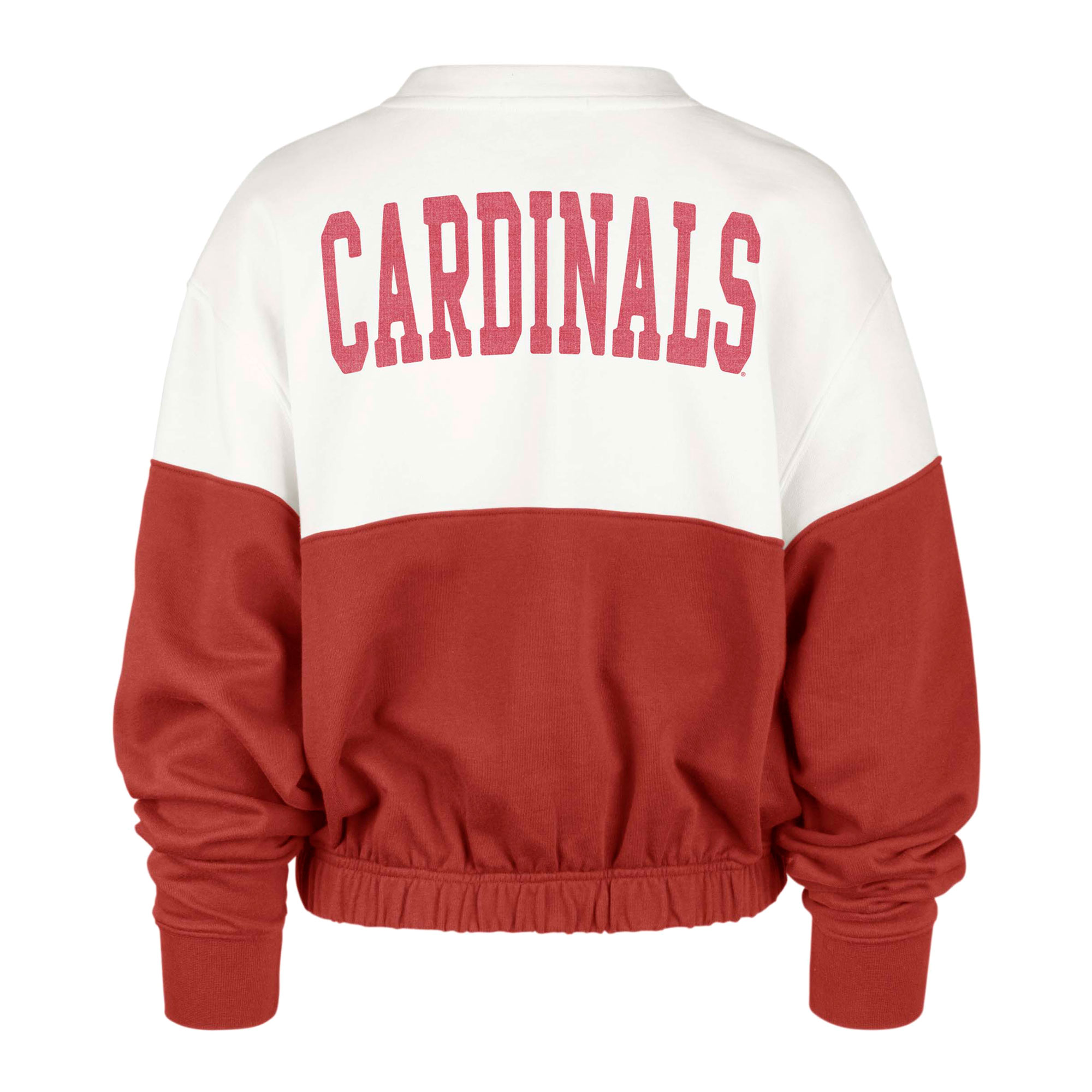 Women's '47 White/Red St. Louis Cardinals Take Two Bonita Pullover Sweatshirt - Image 4