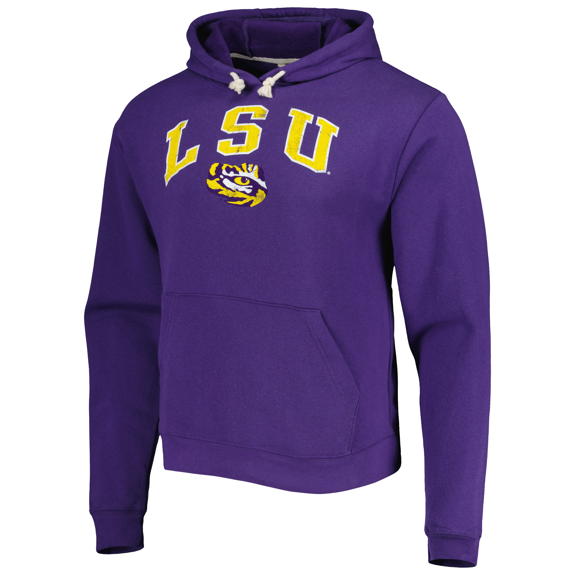 Men's League Collegiate Wear Purple LSU Tigers Arch Essential Pullover Hoodie - Image 3