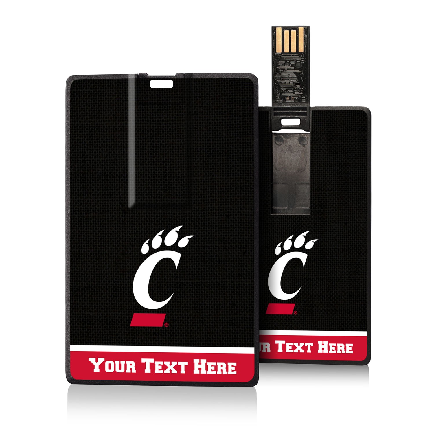Cincinnati Bearcats Personalized Credit Card USB Drive