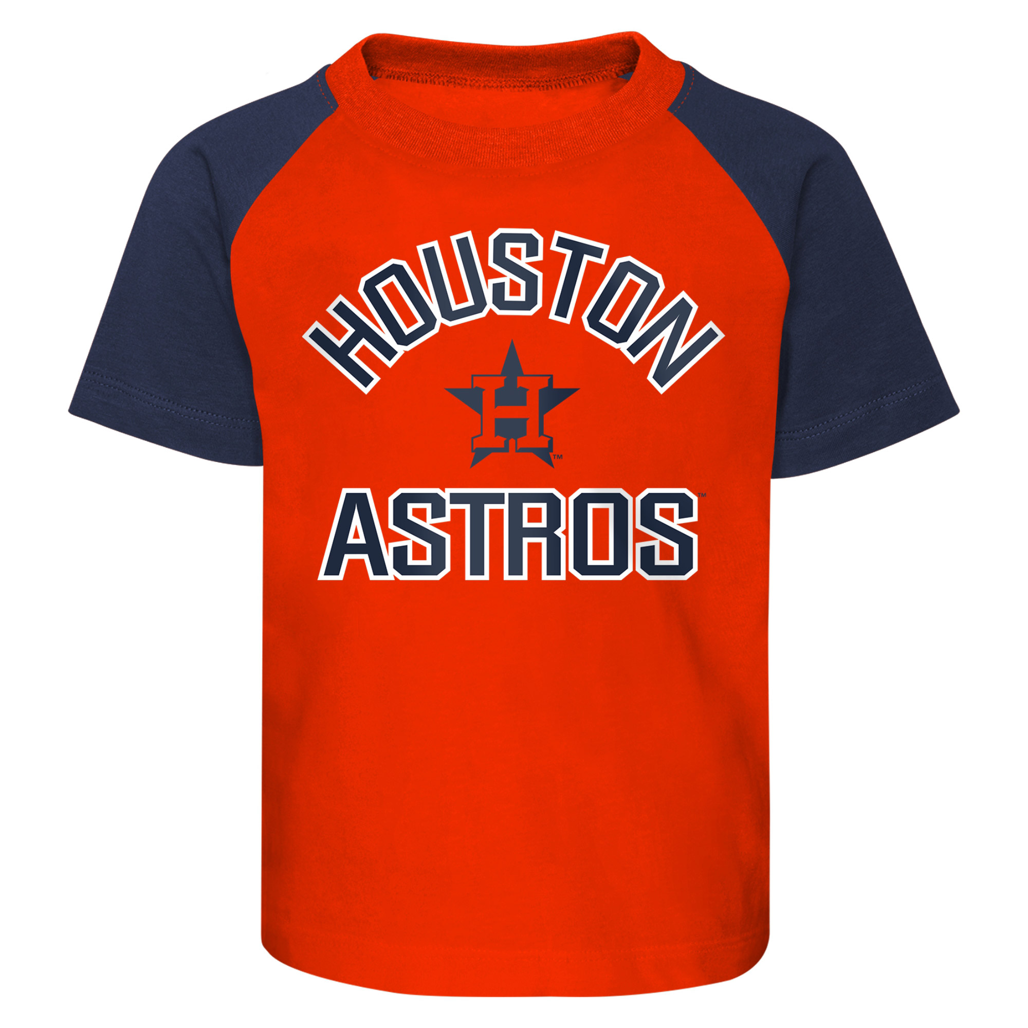 Toddler Orange/Heather Gray Houston Astros Two-Piece Groundout Baller Raglan T-Shirt & Shorts Set - Image 6