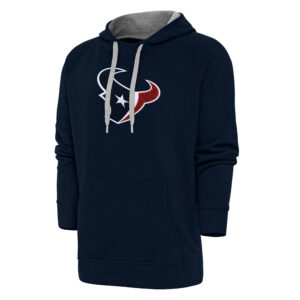 Men's Antigua Navy Houston Texans Victory Chenille Pullover Hoodie