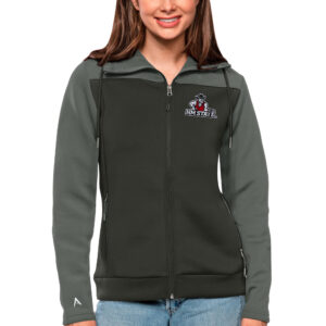 Women's Antigua Steel/Charcoal New Mexico State Aggies Protect Full-Zip Jacket