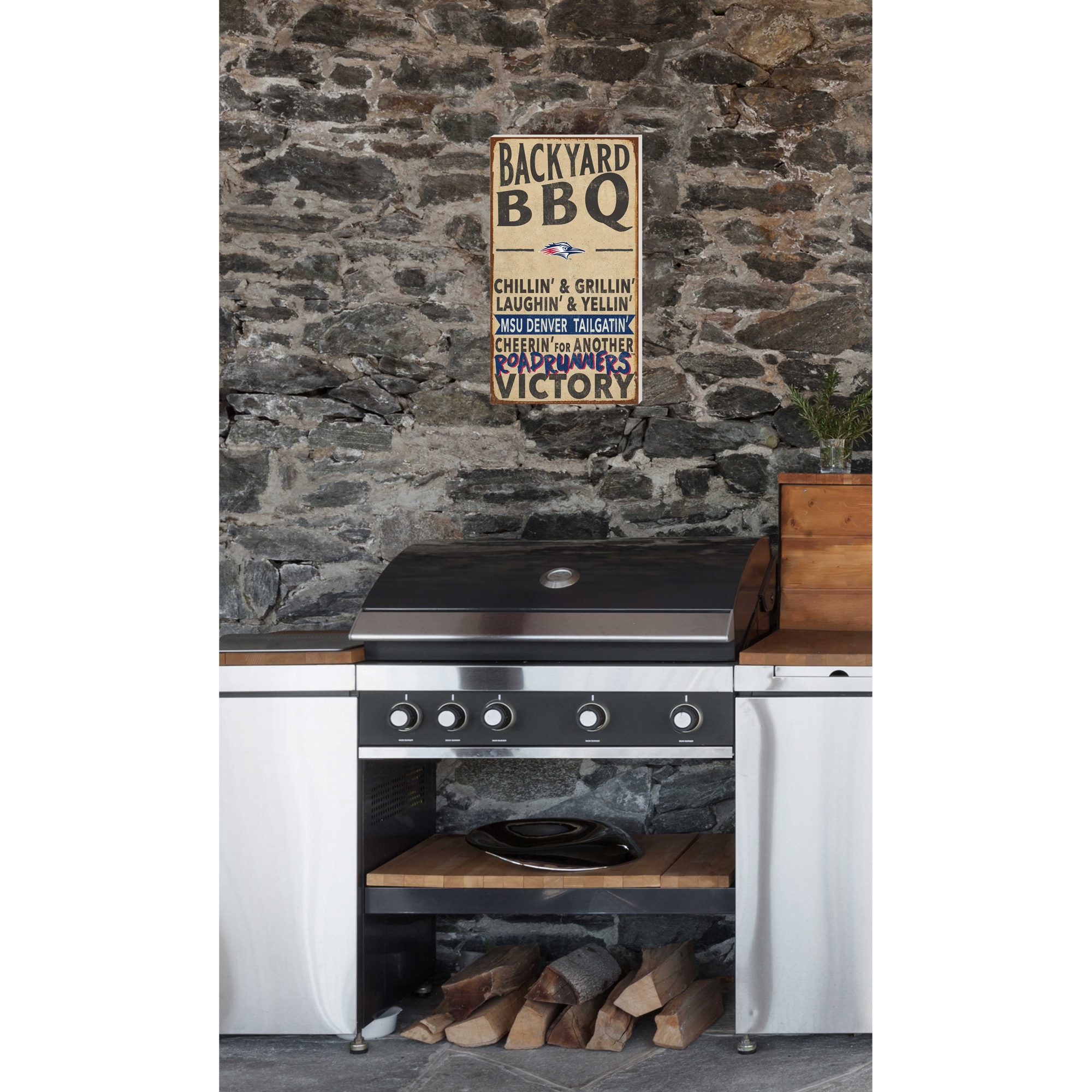 MSU Denver Roadrunners 11'' x 20'' Indoor/Outdoor BBQ Sign - Image 8