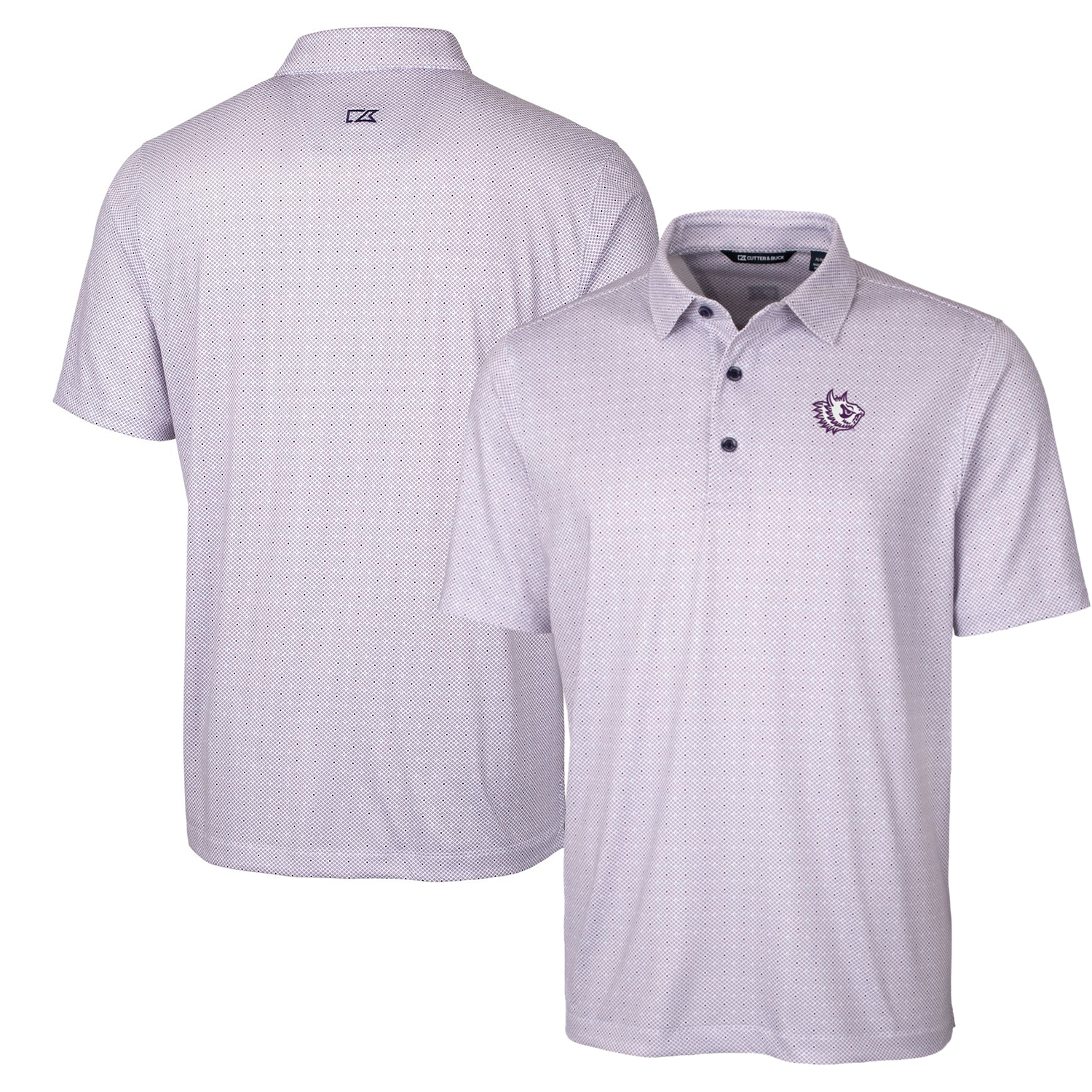 Men's Cutter & Buck Purple TCU Horned Frogs Team Logo Big & Tall Pike Double Dot Print Stretch Polo - Image 2