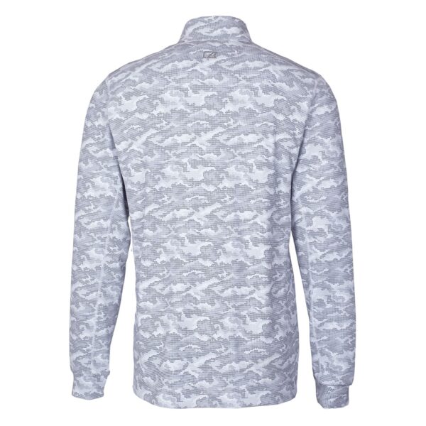 Men's Cutter & Buck Charcoal Houston Texans Throwback Logo Traverse Camo Print Stretch Quarter-Zip Pullover Top - Image 7