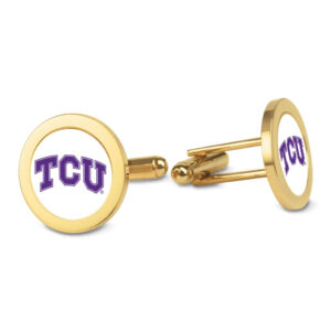 Gold TCU Horned Frogs Logo Cufflinks