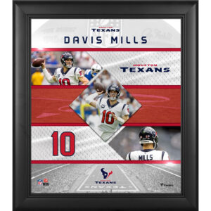 Davis Mills Houston Texans Framed 15" x 17" Stitched Stars Collage