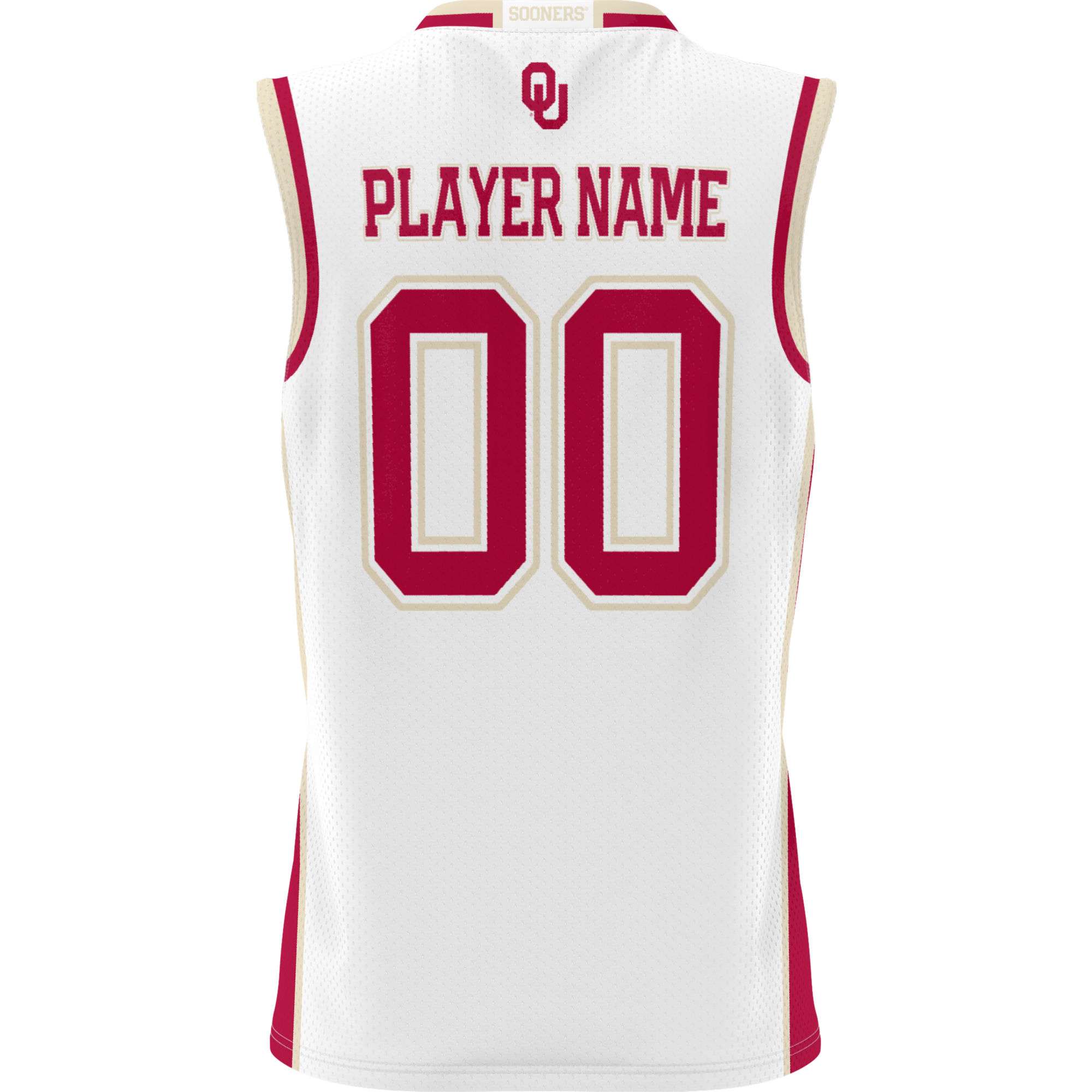 Men's GameDay Greats White Oklahoma Sooners NIL Pick-A-Player Lightweight Basketball Jersey - Image 4