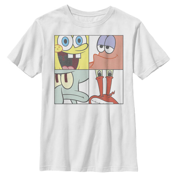 Youth White SpongeBob SquarePants Squares T-Shirt