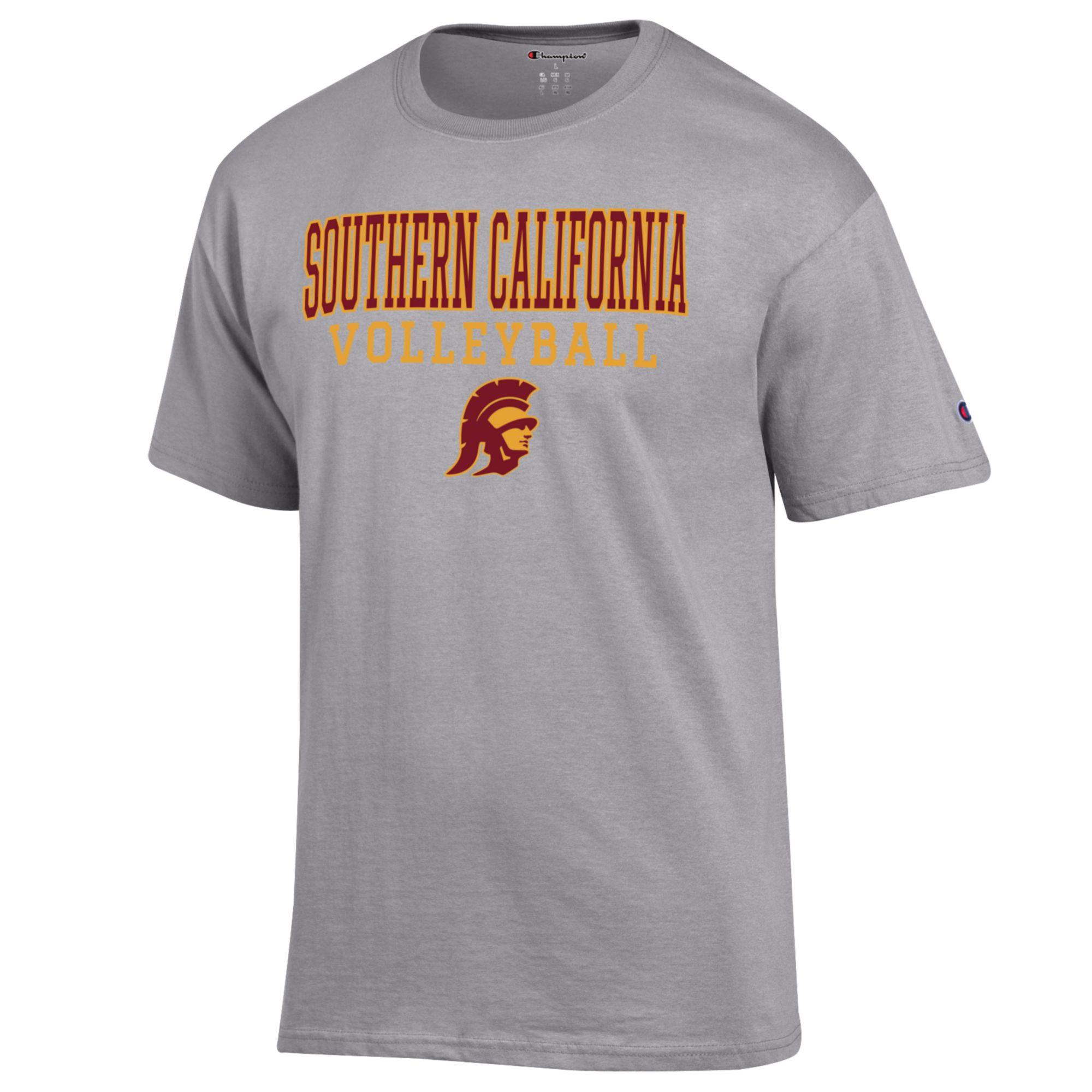 Men's Champion Gray USC Trojans Volleyball Stack T-Shirt - Image 6