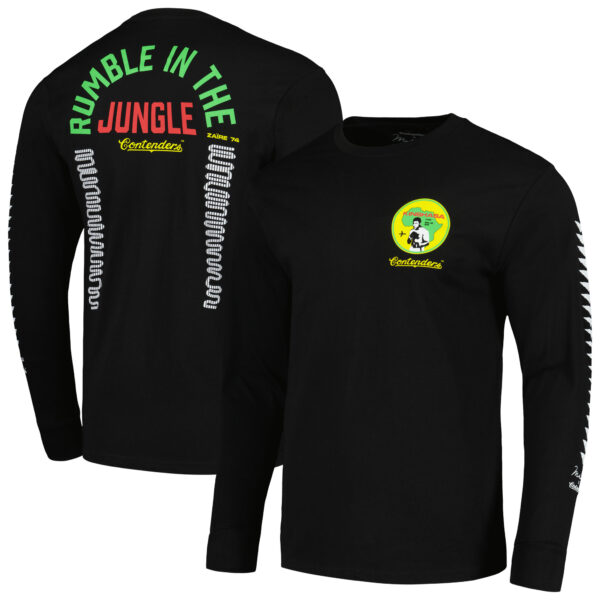 Men's Contenders Clothing Black Muhammad Ali Kinshasa Stamp Long Sleeve T-Shirt - Image 5