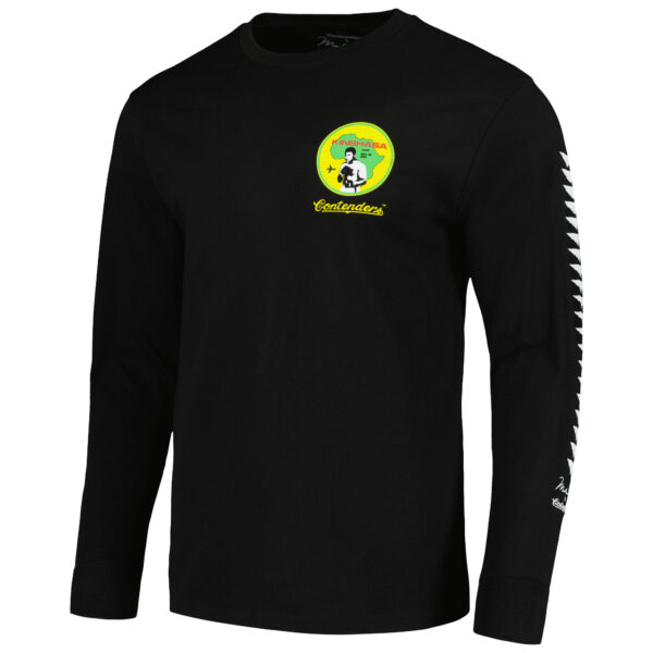 Men's Contenders Clothing Black Muhammad Ali Kinshasa Stamp Long Sleeve T-Shirt - Image 6