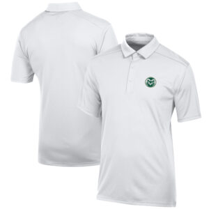 Men's White Colorado State Rams Classic Jacquard Polo