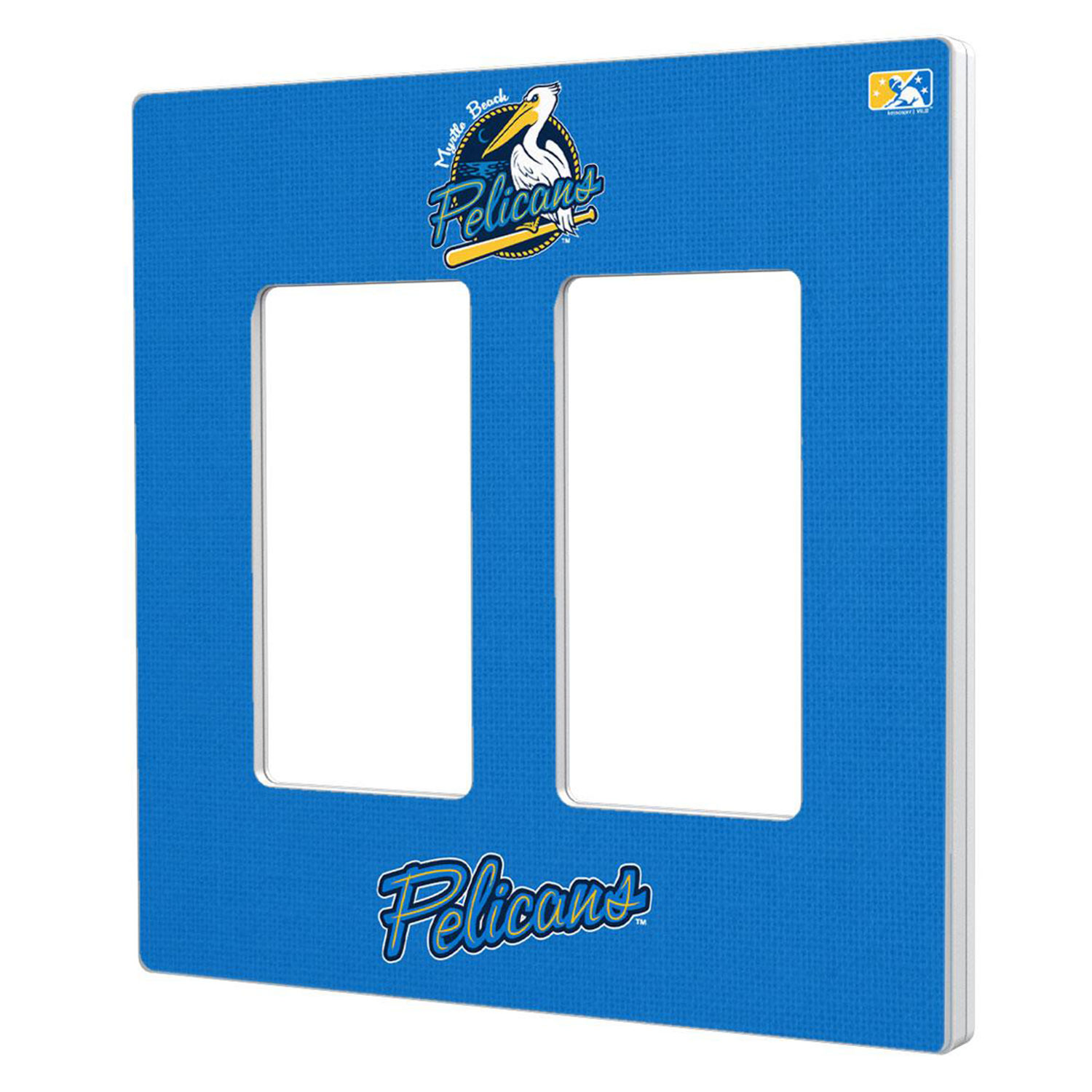Keyscaper Myrtle Beach Pelicans Double Rocker Light Switch Plate