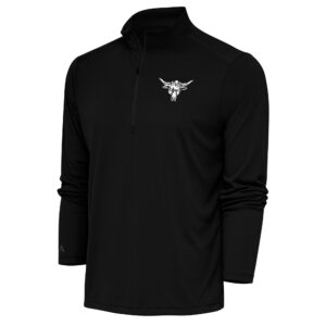 Men's Antigua  Black The Rock Tribute Quarter-Zip Pullover Top