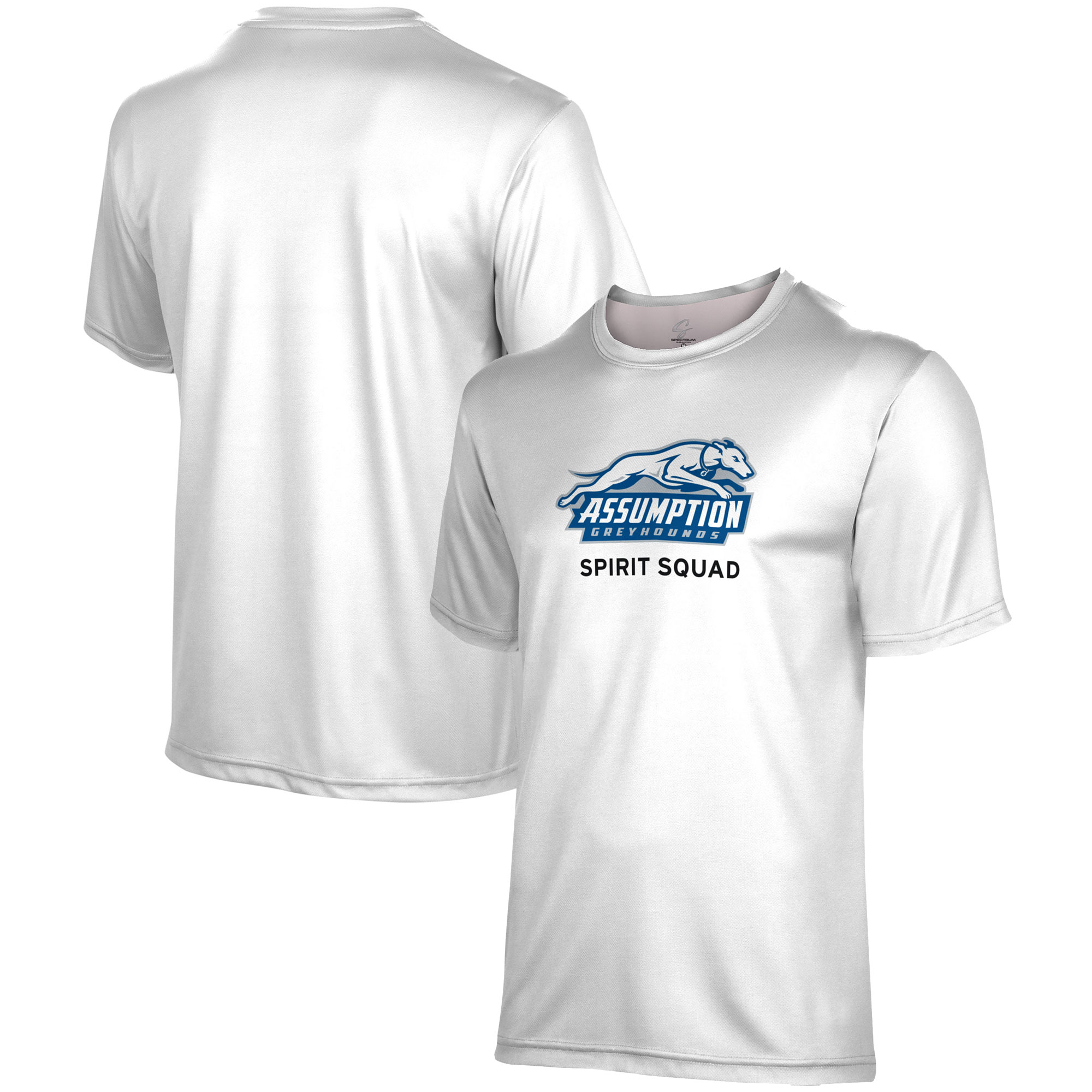 Men's ProSphere White Assumption Greyhounds Spirit Squad Logo T-Shirt