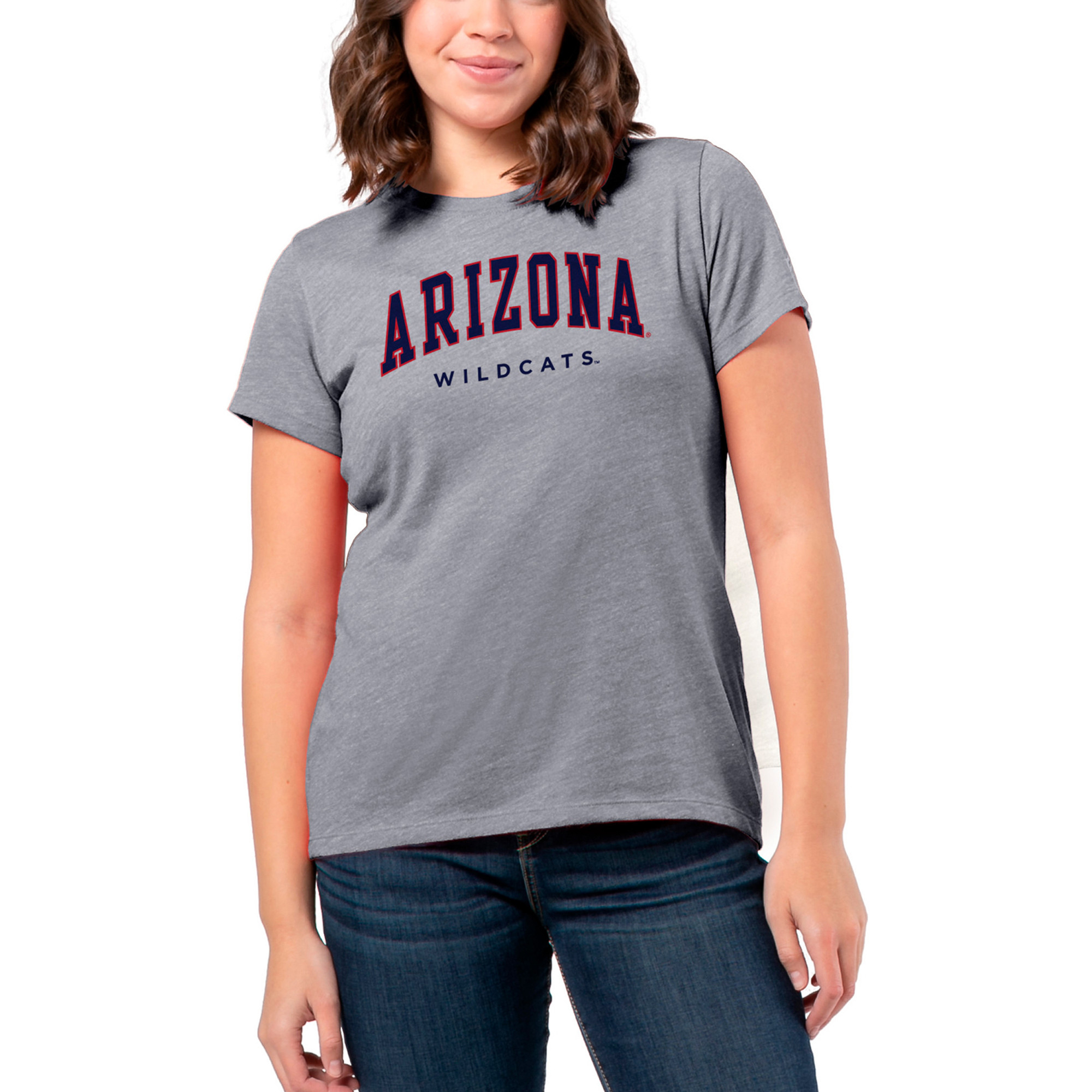 Women's League Collegiate Wear Heather Gray Arizona Wildcats Intramural Classic Tri-Blend T-Shirt