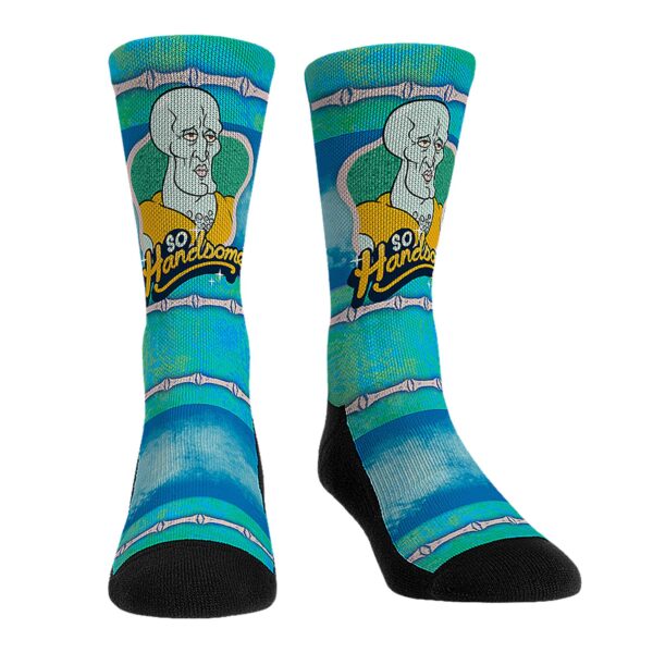 Unisex Rock Em Socks SpongeBob SquarePants Handsome Squidward Crew Socks