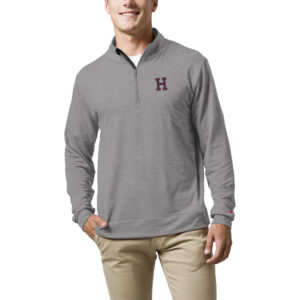 Men's League Collegiate Wear  Gray Harvard Crimson  All Day Quarter-Zip Pullover Top
