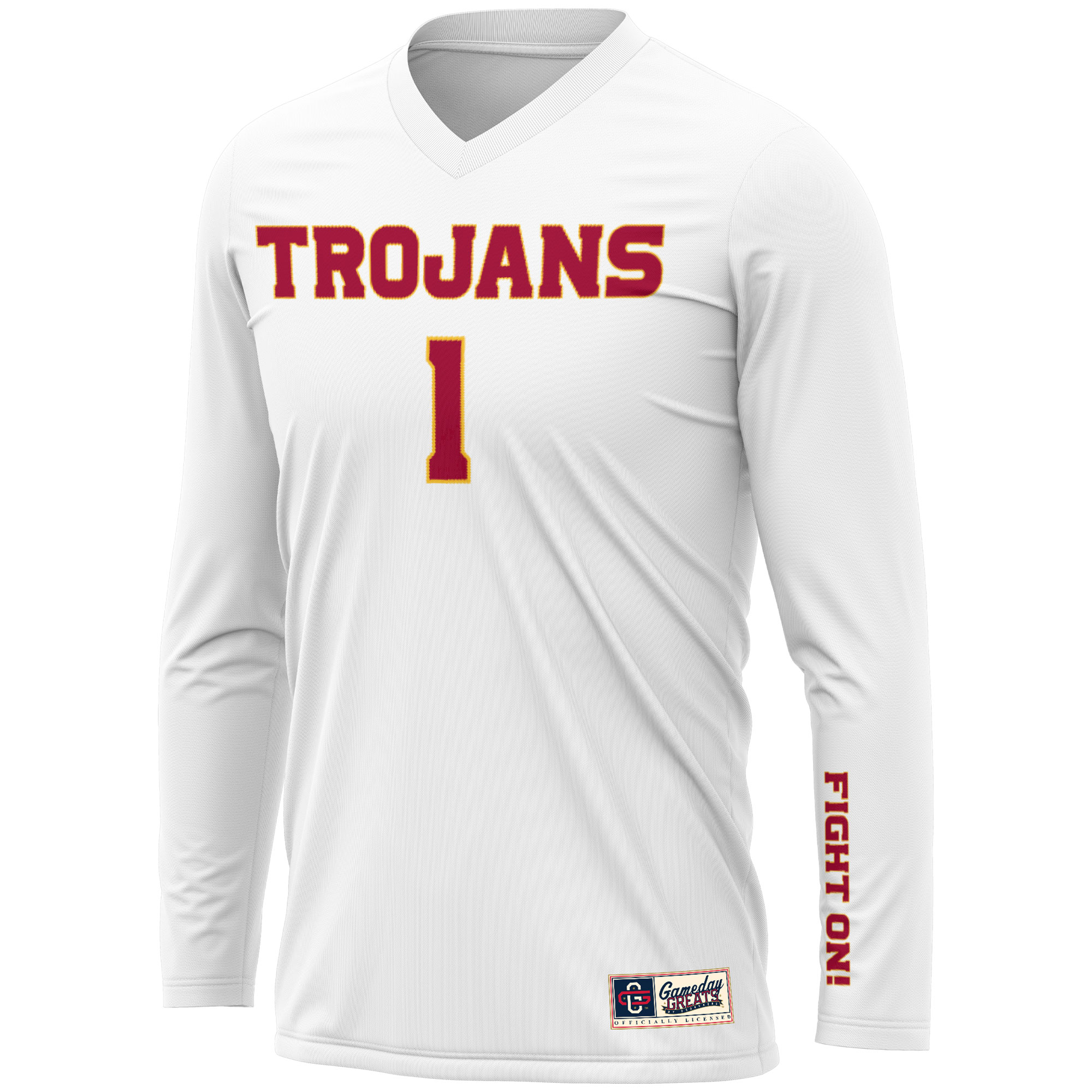 Youth GameDay Greats #1 White USC Trojans Lightweight Volleyball Jersey - Image 3