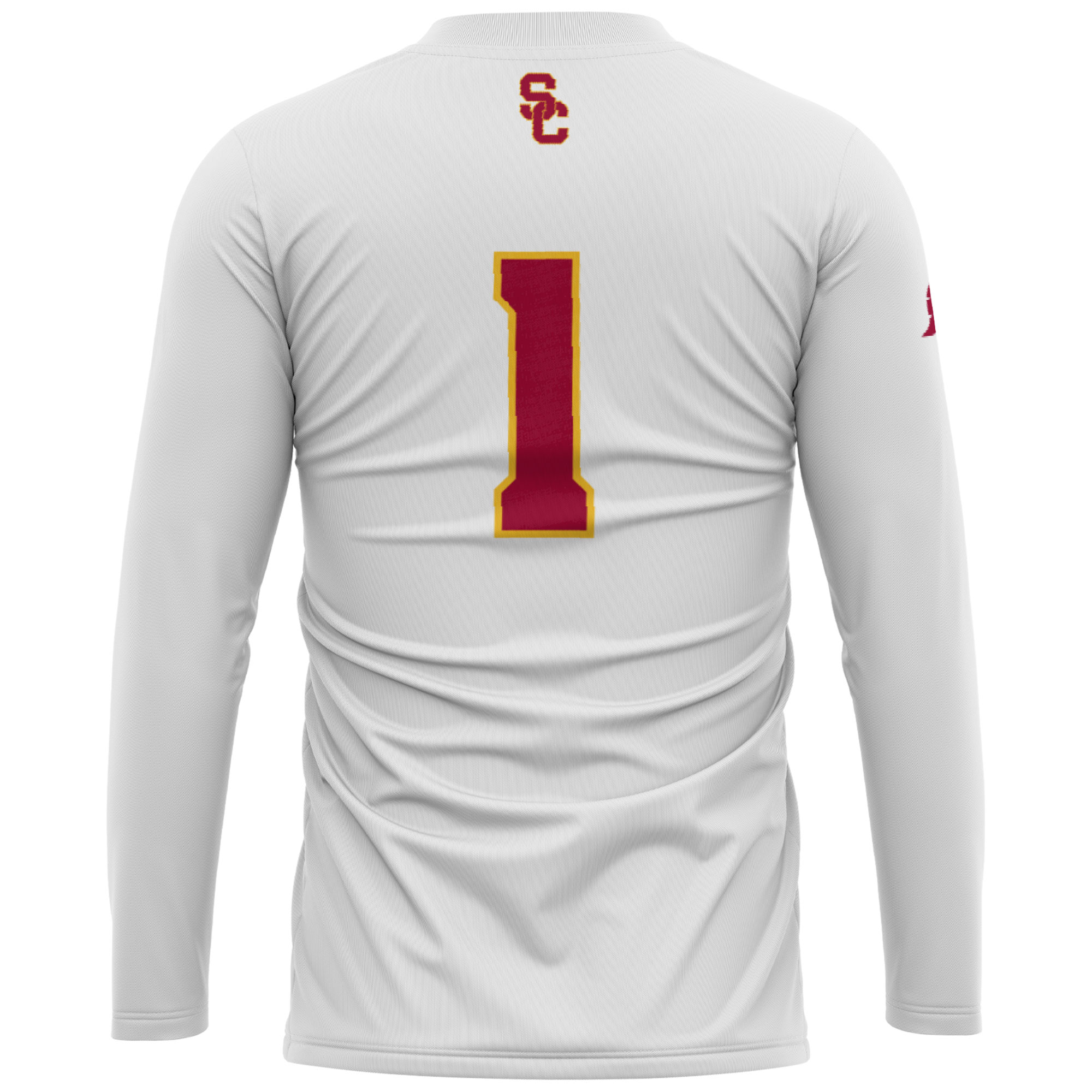 Youth GameDay Greats #1 White USC Trojans Lightweight Volleyball Jersey - Image 4