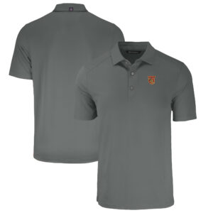Men's Cutter & Buck Gray Tuskegee Golden Tigers Forge Eco Stretch Recycled Polo