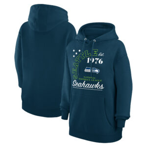 Unisex Starter  College Navy Seattle Seahawks Arch Team Fleece Pullover Hoodie