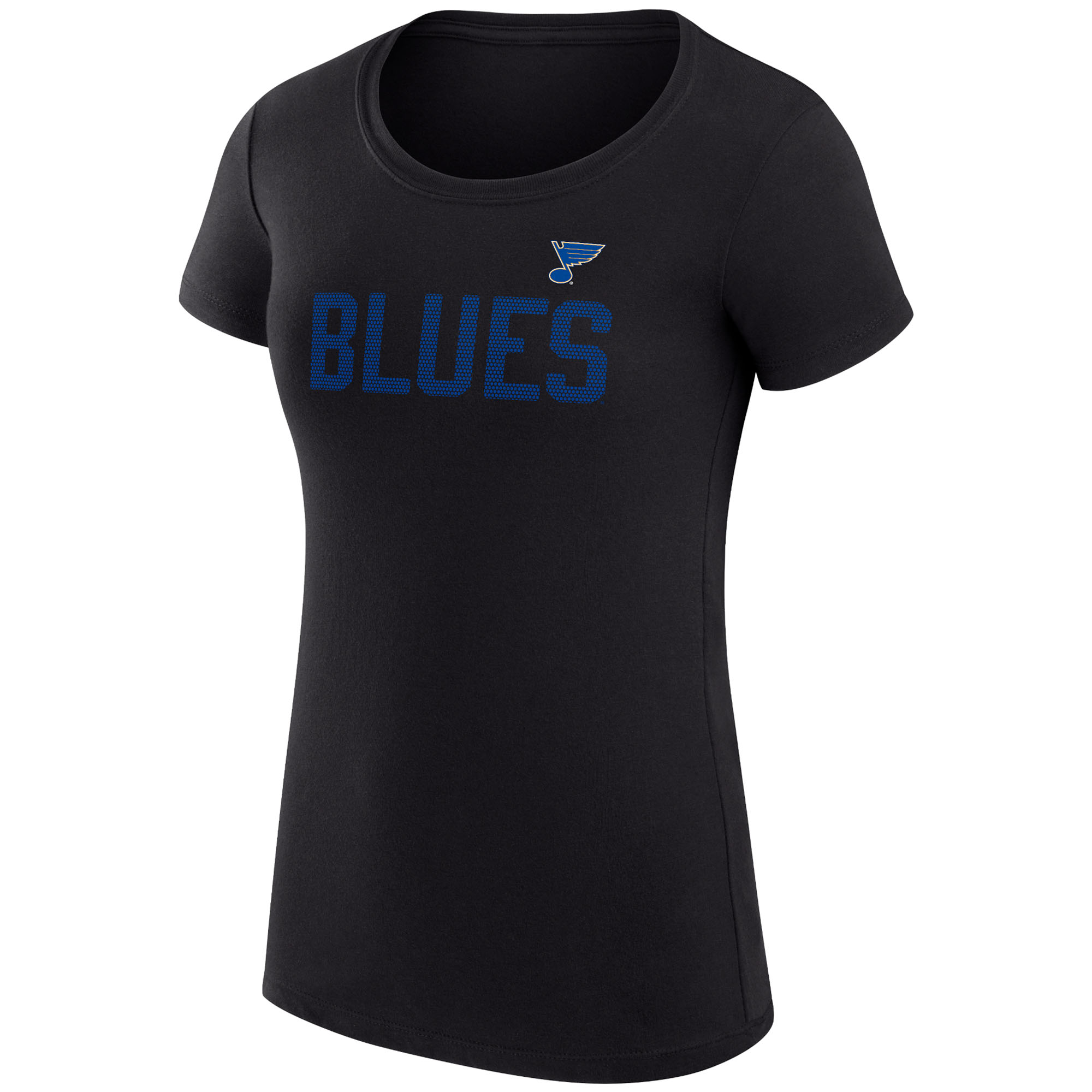 Women's G-III 4Her by Carl Banks Black St. Louis Blues Dot Print Fitted Team T-Shirt - Image 6