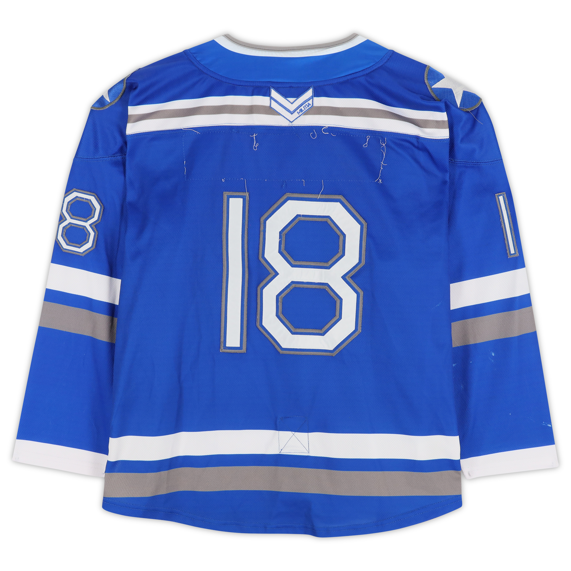 Air Force Falcons Team-Issued #18 Blue Jersey with 20th Anniversary Patch from the Hockey Program - Image 7