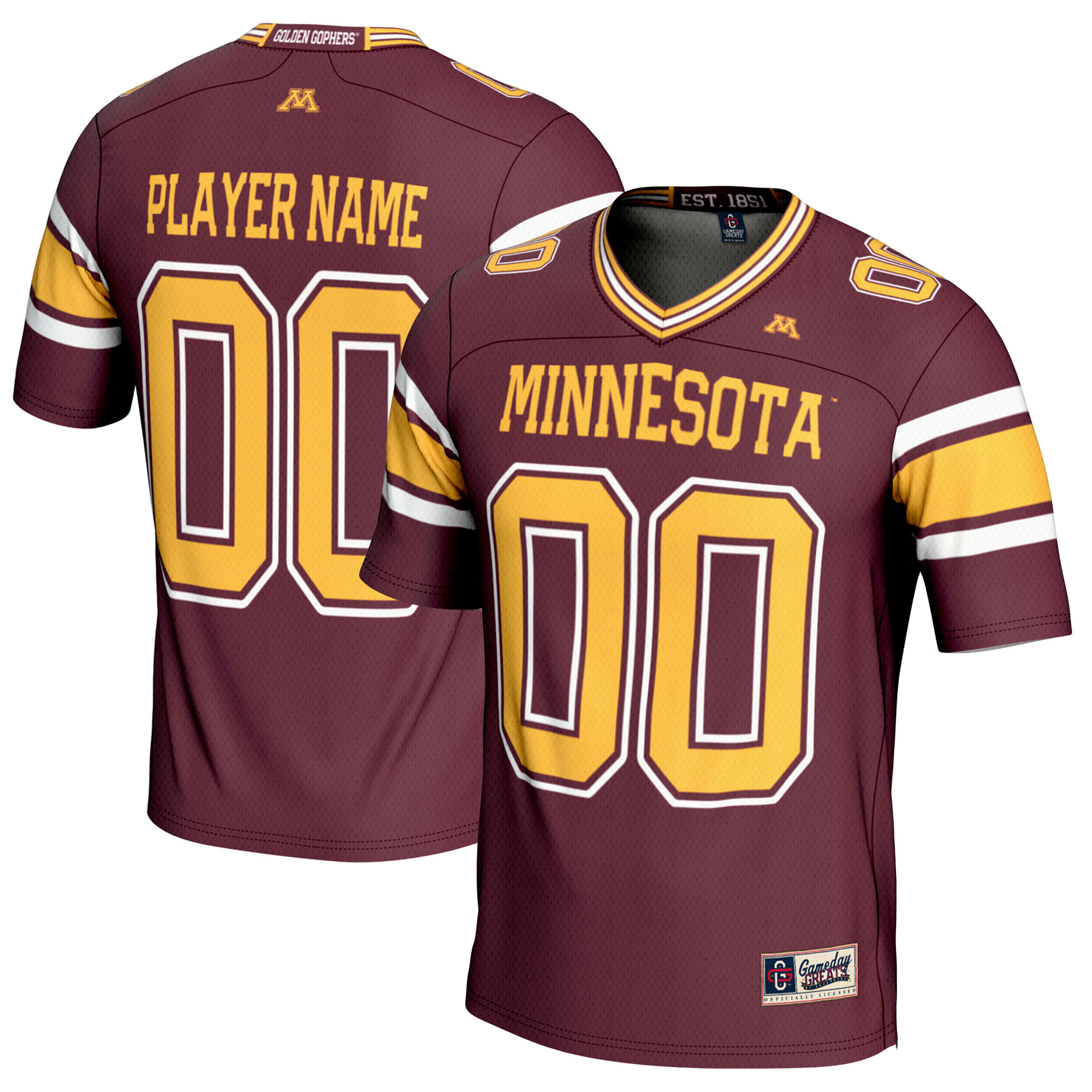 Youth GameDay Greats Maroon Minnesota Golden Gophers NIL Pick-A-Player Football Jersey