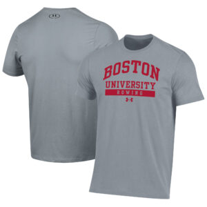 Men's Under Armour Gray Boston University Rowing Performance T-Shirt