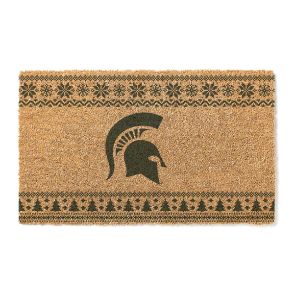 Michigan State Spartans 18" x 30" Holiday Coir Doormat