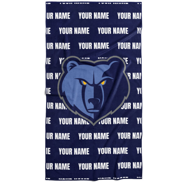 Chad & Jake Memphis Grizzlies 30" x 60" Personalized Repeat Vertical Towel