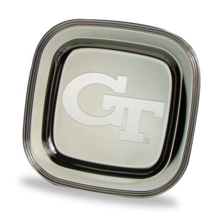 Georgia Tech Yellow Jackets 11.5" x 11.5" Elegant Silver Plated Square Tray