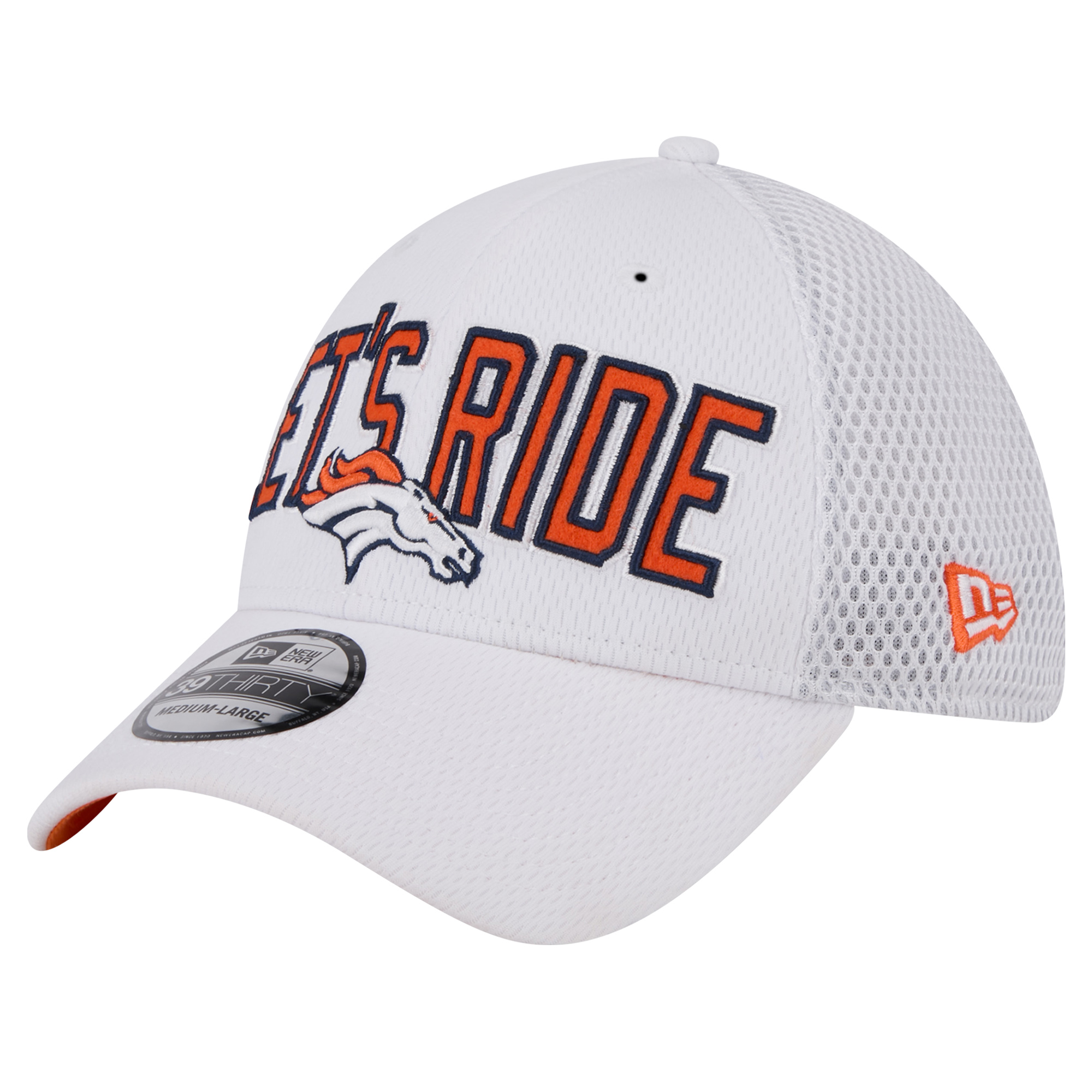 Men's New Era White Denver Broncos Breakers 39THIRTY Flex Hat - Image 2