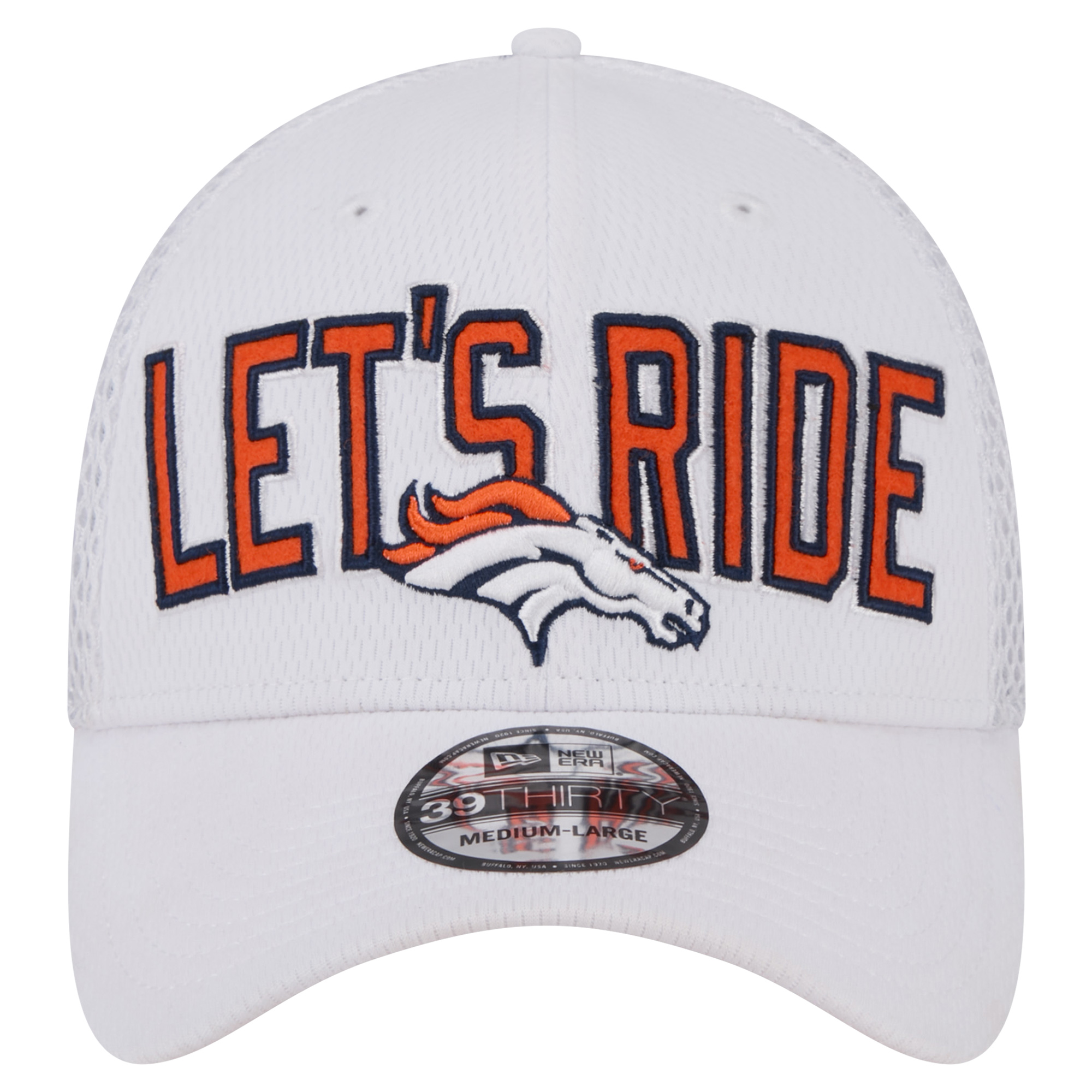 Men's New Era White Denver Broncos Breakers 39THIRTY Flex Hat - Image 3