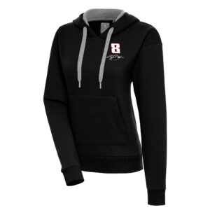 Women's Antigua  Black Kyle Busch Victory Pullover Hoodie