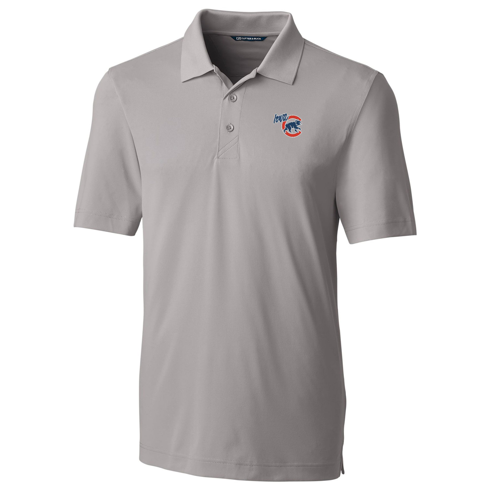 Men's Cutter & Buck Gray Iowa Cubs DryTec Forge Stretch Polo - Image 3