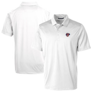 Men's Cutter & Buck White Jacksonville Jumbo Shrimp Big & Tall Prospect Textured Stretch Polo
