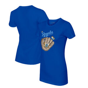 Women's Tiny Turnip Royal Kansas City Royals Butterfly Glove T-Shirt