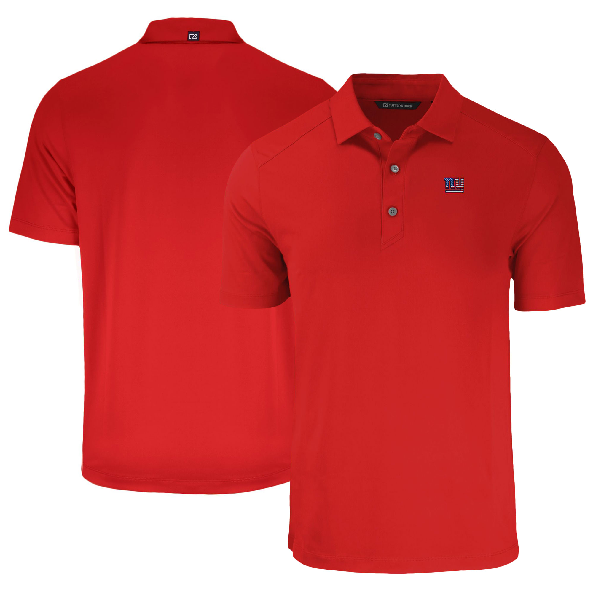 Men's Cutter & Buck Red New York Giants Americana Forge Eco Stretch Recycled Polo - Image 5