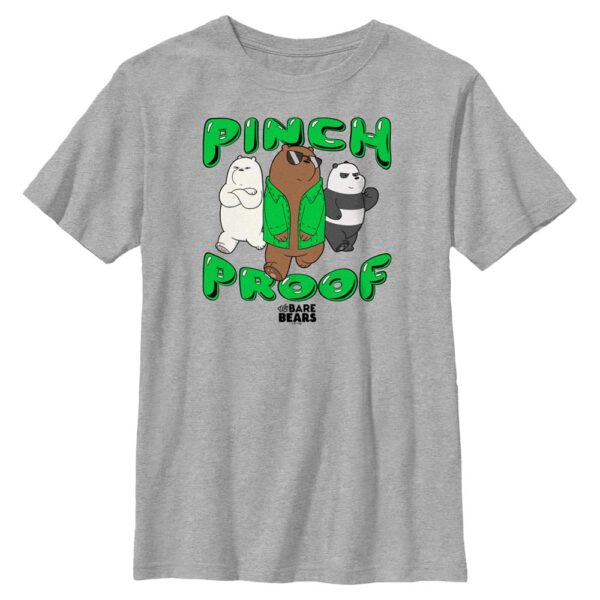 Youth Mad Engine Heather Gray We Bare Bears Pinch Proof St. Paddy's Day Graphic T-Shirt