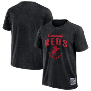Men's Darius Rucker Collection by Fanatics Black Cincinnati Reds Cooperstown Collection Washed T-Shirt