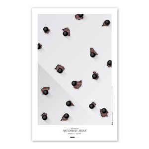 Columbus Blue Jackets 11" x 17" Minimalist Nationwide Arena Poster Print
