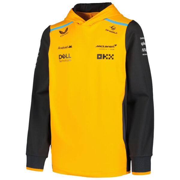Youth Castore Orange/Charcoal McLaren F1 Team 2024 Team Pullover Hoodie - Image 6