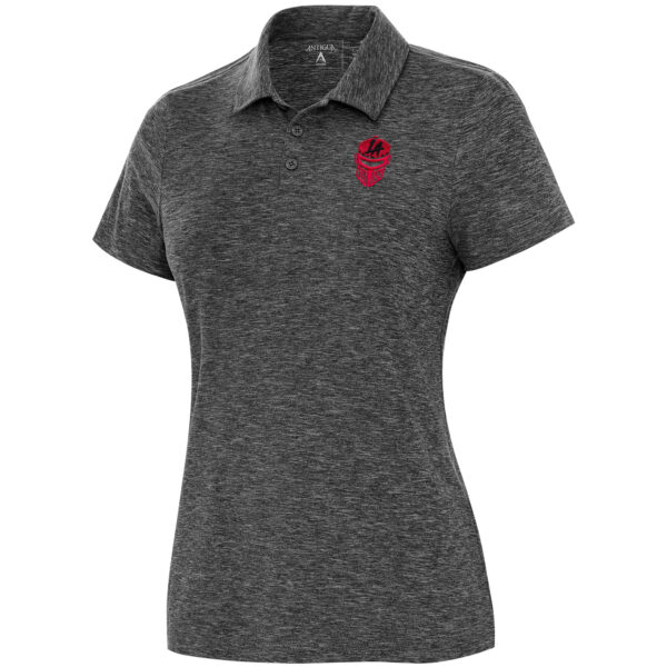 Women's Antigua  Heather Black LA Knight Matter Polo